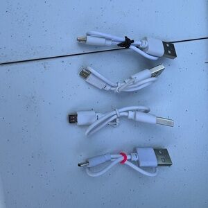White USB Charging Cables